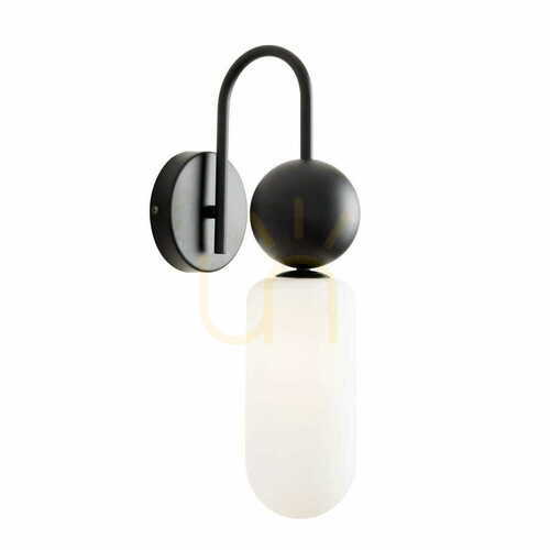 Kontrollera Vägglampa Max Light Nova W0381 svart stål glas 42 cm