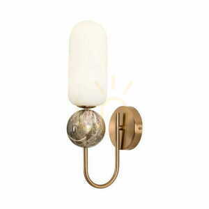 Vägglampa Max Light Nova W0380 borstat guld 42 cm LED dimbar small 1