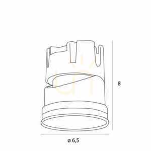 Inbyggd LED-modul Max Light Spilio HM190 4000K 10W svart IP65 small 4