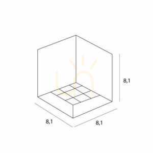 Plafond Max Light X-Line C0252 vit LED 10W 8,1 cm small 2