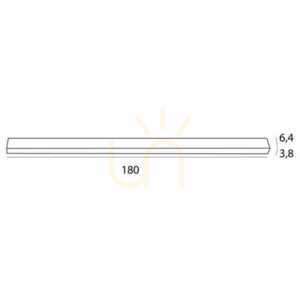 Plafond Max Light RX C0262 svart 180 cm LED 60W small 3