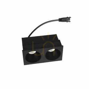 Inbyggd LED-armatur Max Light Modular HM180 2L svart 2x3W 3000K small 0