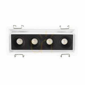 Infälld takarmatur Max Light Modular H180.04 vit aluminium 19,5 cm small 1