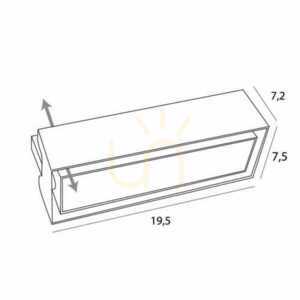 Infälld takarmatur Max Light Modular H180.04 vit aluminium 19,5 cm small 3