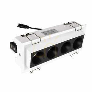 Infälld takarmatur Max Light Modular H180.04 vit aluminium 19,5 cm small 5