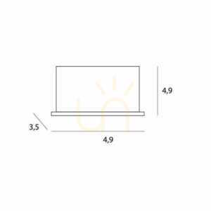 Inbyggd armatur Max Light X-Line H0135 5W 3000K dimbar vit/svart small 4