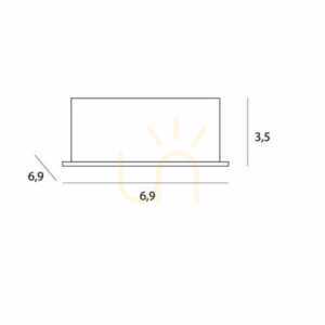 Infälld takarmatur Max Light X-Line H0137 10W 3000K 6,9x6,9 cm small 3