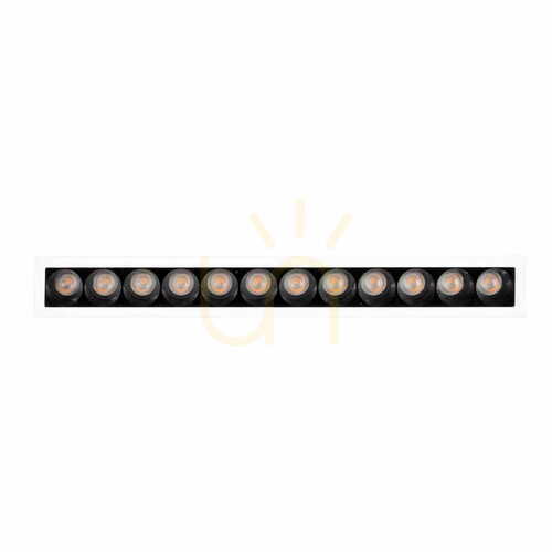 Kontrollera Infälld takarmatur Max Light X-Line H0138 24 cm 15W 3000K vit/svart
