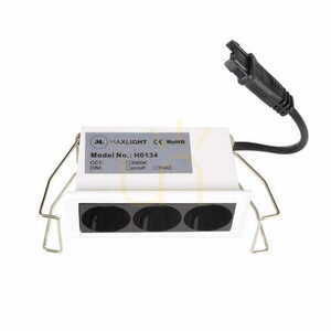 Infälld takarmatur Max Light X-Line H0134 vit/svart 3x4W LED dimbar small 2