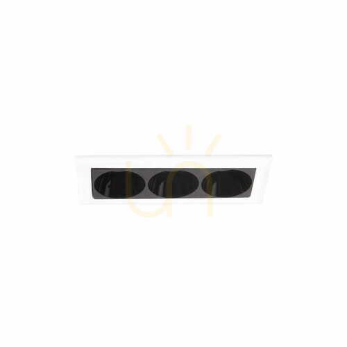 Kontrollera Infälld takarmatur Max Light X-Line H0134 vit/svart 3x4W LED dimbar