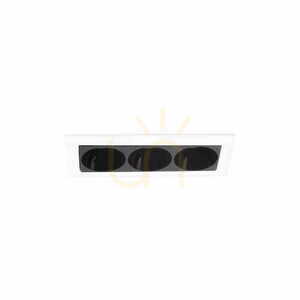 Infälld takarmatur Max Light X-Line H0134 vit/svart 3x4W LED dimbar small 0