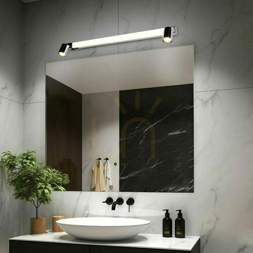 Kontrollera Trio ENRICO 281479306 vägglampa för badrum krom 90 cm LED + 2xGU10