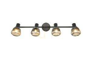 Takspot TRIO TARIFA 862800432 – 4×E14, matt svart och förkromat glas small 2