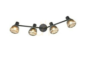 Takspot TRIO TARIFA 862800432 – 4×E14, matt svart och förkromat glas small 3