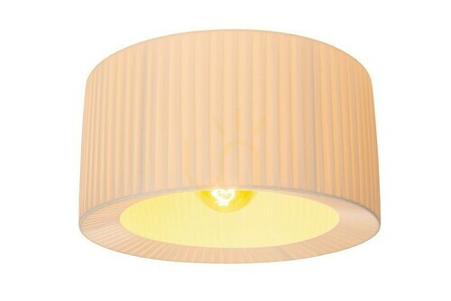 Kontrollera Plafond Lucide FOLD vit 40 cm tyg metall Japandi 21139/01/31