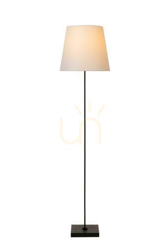 Kontrollera Lucide PENDIO golvlampa svart tyg metall Japandi 150 cm 19790/81/30