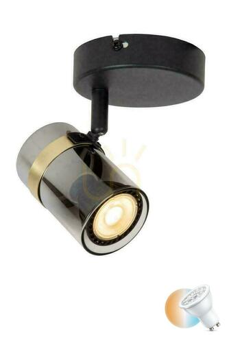 Kontrollera Lucide UPTON plafond svart/guld GU10 LED CCT 57900/01/65