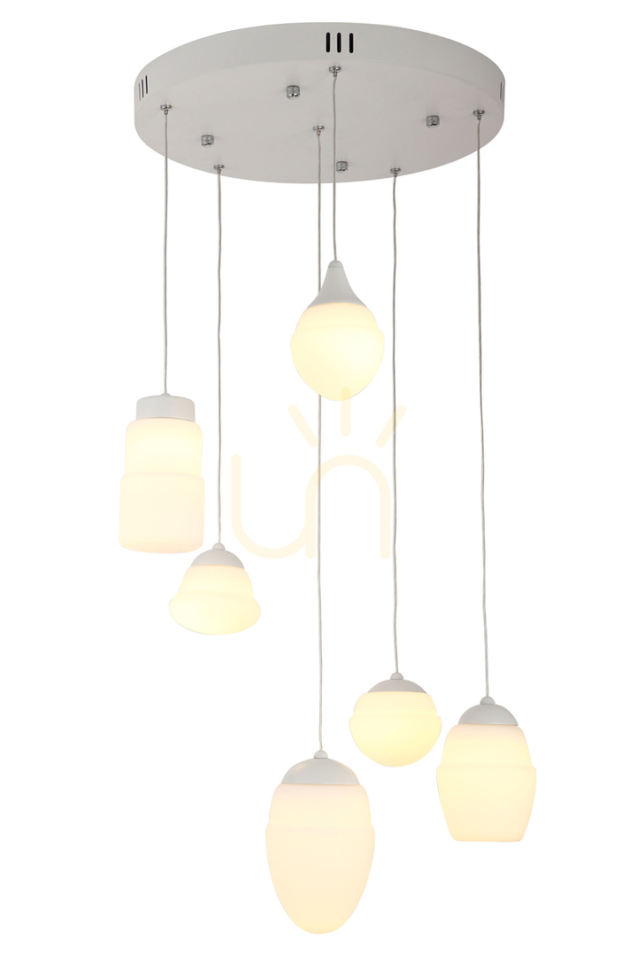 Kontrollera Pendant Light Max Light Multi 6 White 52 cm P0249 Pendant Light Max Light Multi 6 White 52 cm P0249