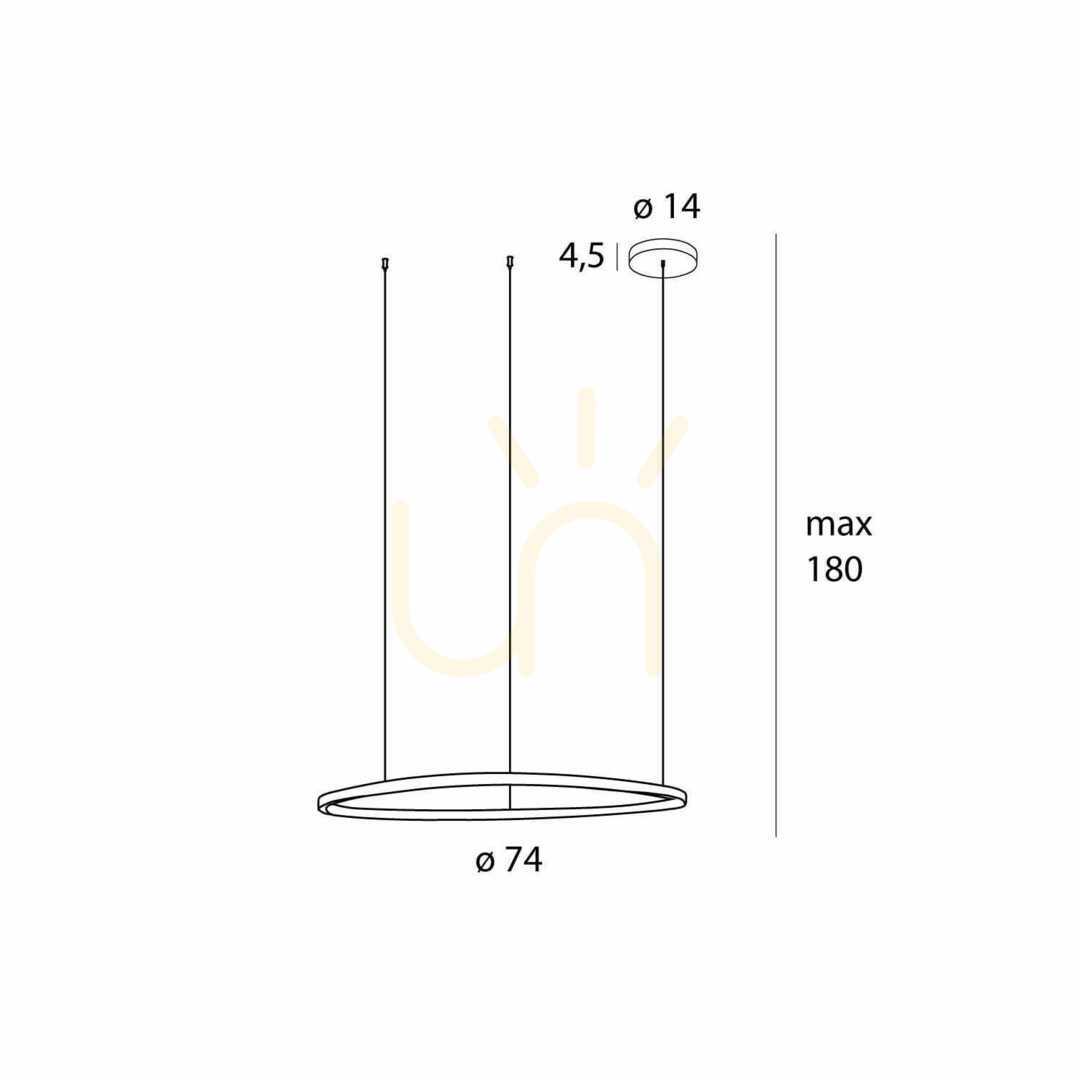 Förhandsvisning Pendant Light Max Light Cayenne P0606D brushed copper 74 cm LED Pendant Light Max Light Cayenne P0606D brushed copper 74 cm LED