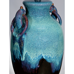 Bordslampa Elstead Amphora turkos keramik linne E27 QZ-AMPHORA small 4