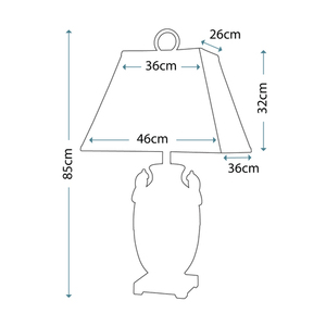 Bordslampa Elstead Amphora turkos keramik linne E27 QZ-AMPHORA small 5