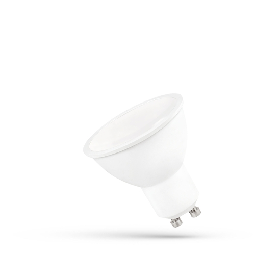 Kontrollera Led Gu10 230 V 9 W Smd Cw med mjölkigt glas Vitt spektrum.