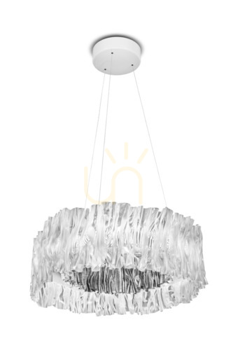Kontrollera Slamp Accordéon Suspension 3000 Kelvin Silver Pendel Lampa