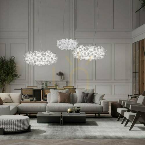 Kontrollera Slamp Clizia Suspension Mama Non Mama Vit Transparent Wire Pendel Lampa