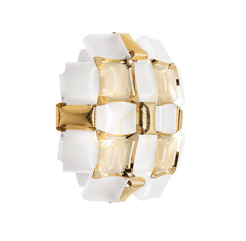 Kontrollera Slamp Mida Applique Vit/Guld vägglampa