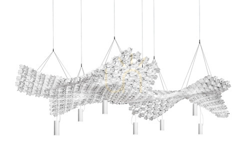 Kontrollera Slamp Nuvem taklampa med en modul + spotlight (utan baldakin) Vit