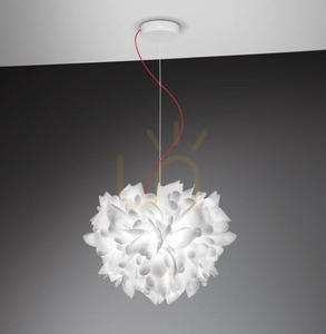 Slamp Veli Suspension Large Foliage Red Wire Pendellampa.