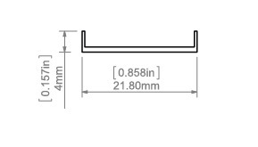 Utsikt LED LIGER-22 profilskydd frostat 2m LED LIGER-22 profilskydd frostat 2m