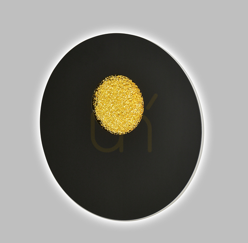 Kontrollera Aviano SAVELO 4207-0110 LED-vägglampa, mattsvart och guld, 30 cm