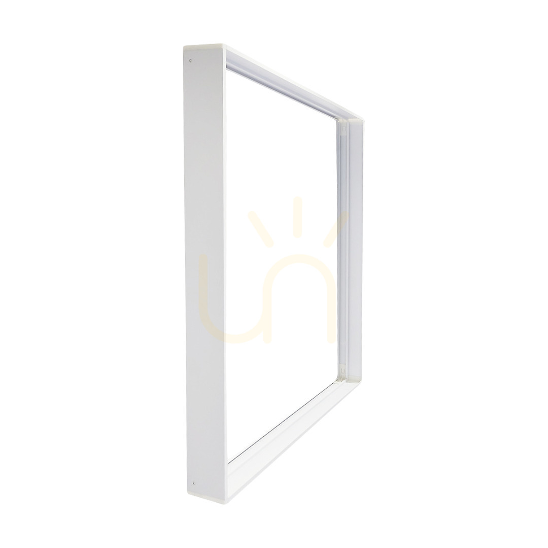 Vit aluminiumram 60x60 Bakgrundsbelyst