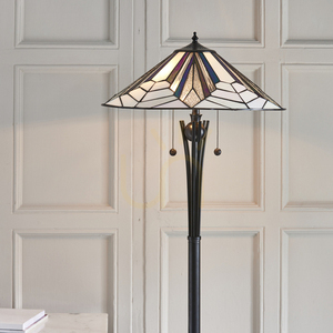 Tiffany golvlampa Interiors Astoria flerfärgad 156 cm 63934 small 3