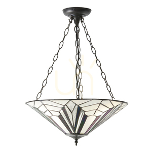 Pendellampa Interiors Astoria Tiffany flerfärgad Ø48 cm 3 lampor 63936 small 0