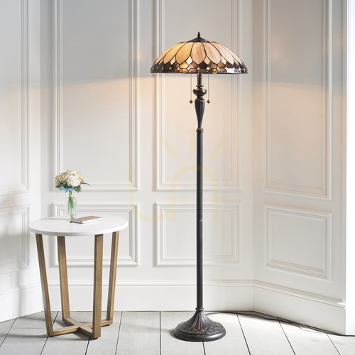 Kontrollera Stående lampa Tiffany flerfärgad Interiors 63972