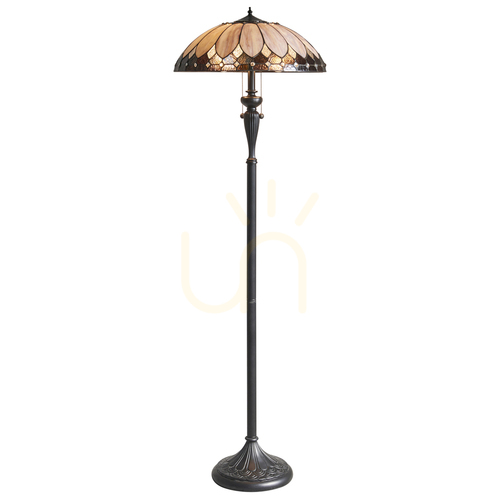 Kontrollera Stående lampa Tiffany flerfärgad Interiors 63972