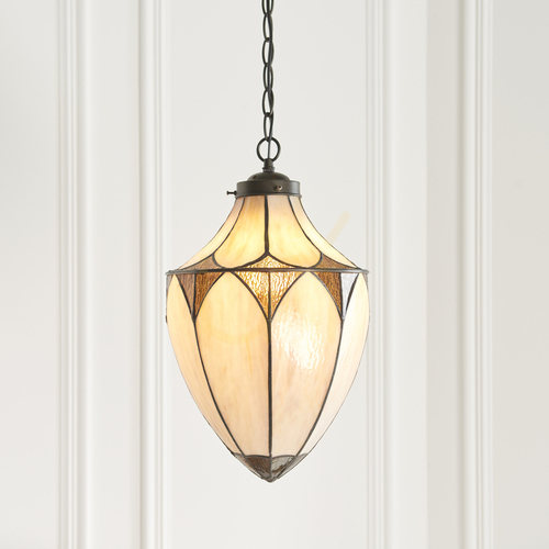 Kontrollera Brooklyn Tiffany taklampa Multicolor 63974 Interiör.