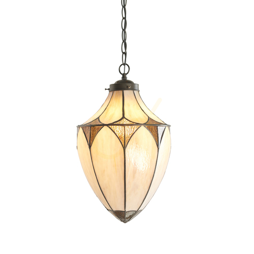 Kontrollera Brooklyn Tiffany taklampa Multicolor 63974 Interiör.