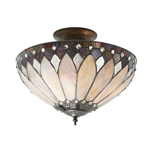 Brooklyn Tiffany flerfärgad taklampa 63978 interiör. small 0