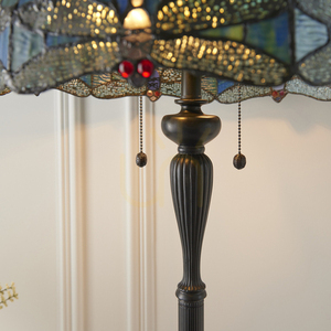 Golvlampa Tiffany blå Dragonfly Interiors 64069 small 1