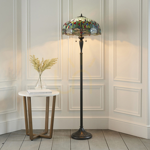 Golvlampa Tiffany blå Dragonfly Interiors 64069 small 3