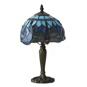 Bordslampa Interiors Dragonfly Tiffany blå 20 cm 64088 small 9