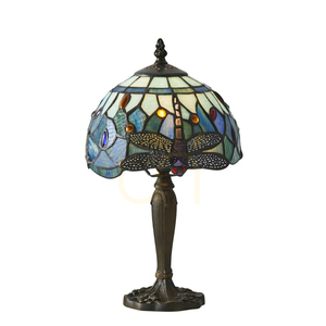 Bordslampa Interiors Dragonfly Tiffany blå 20 cm 64088 small 0