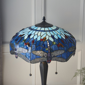 Bordslampa Tiffany blå glas Interiors 64089 small 3