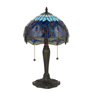 Tiffany bordslampa blå Dragonfly Interiors 64090 small 1