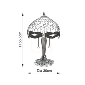 Tiffany bordslampa blå Dragonfly Interiors 64090 small 2