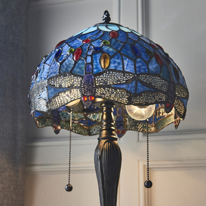 Tiffany bordslampa blå Dragonfly Interiors 64090 small 5