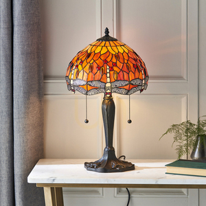 Dragonfly Tiffany bordslampa Multicolor 64092 Interiors. small 3
